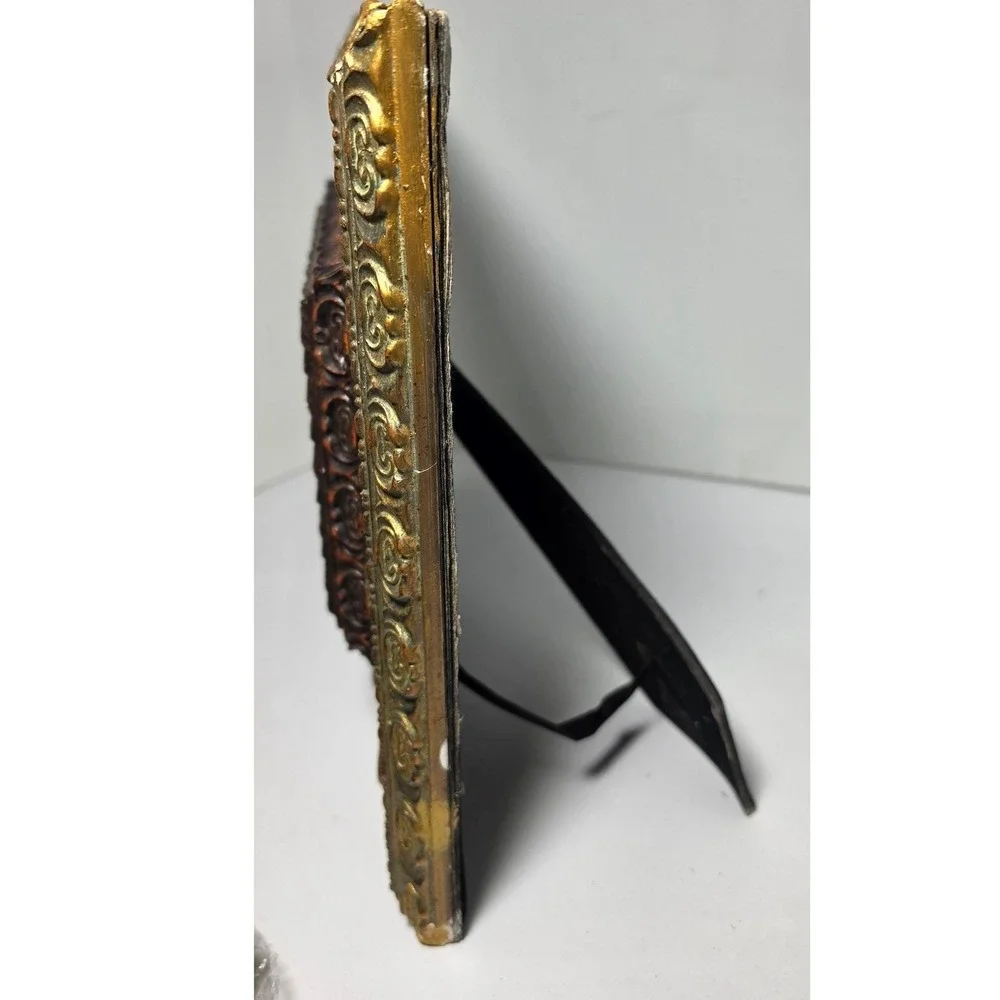 Vintage Ornate Gold Tone Picture Frame Venice Gondola Photo 12x14 Heavy Solid